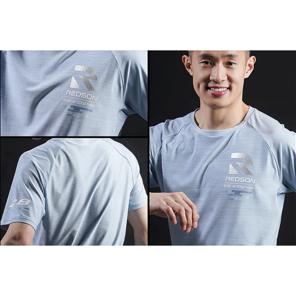 〔飛迅羽球仁德館〕Redson機能短T 雲霧藍 RD-TS378