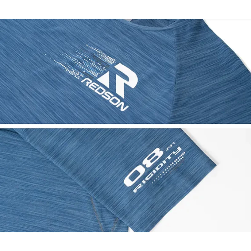 〔飛迅羽球仁德館〕Redson機能短T 粉桔色 藍色 RD-TS372