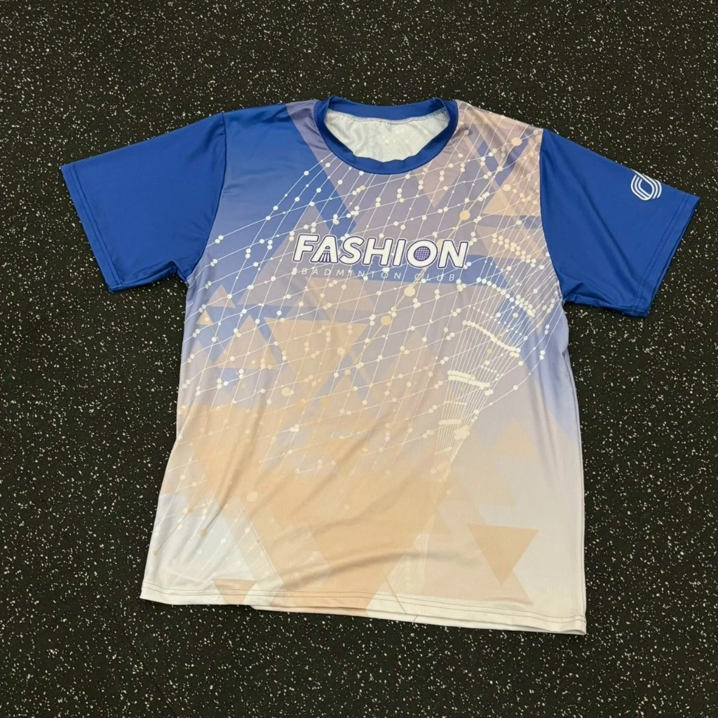 〔飛迅羽球仁德館〕飛迅FASHION T 藍色 粉膚色