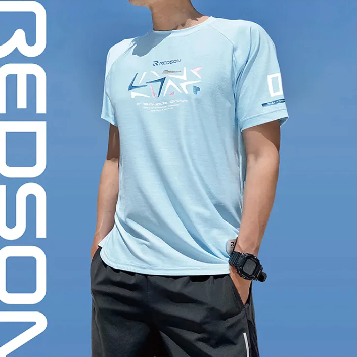 〔飛迅羽球仁德館〕Redson機能短T SHAPE款 中性版 亮藍 RD-TS369