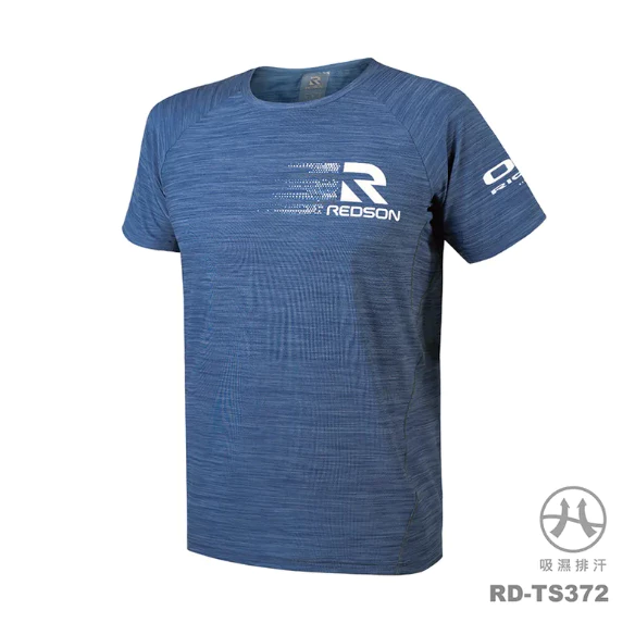 〔飛迅羽球仁德館〕Redson機能短T 粉桔色 藍色 RD-TS372