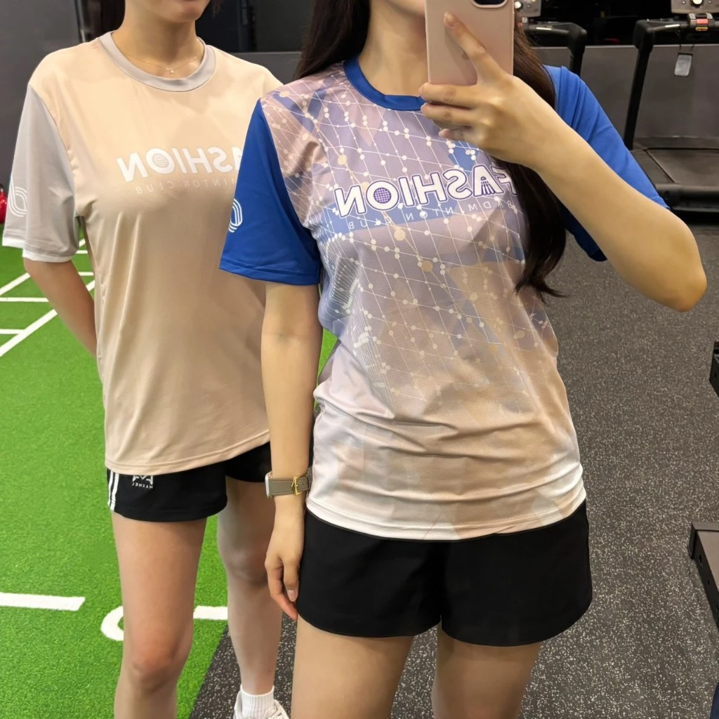 〔飛迅羽球仁德館〕飛迅FASHION T 藍色 粉膚色