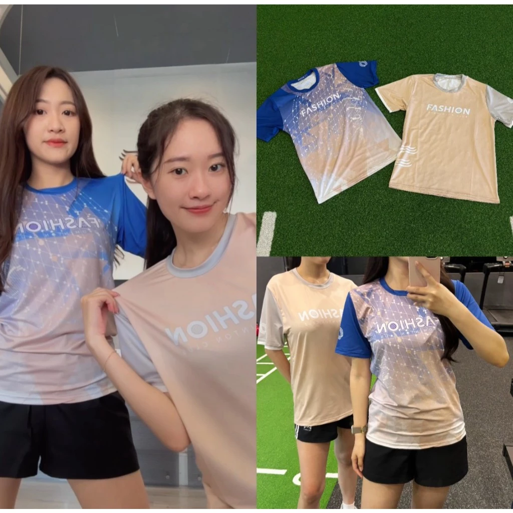 〔飛迅羽球仁德館〕飛迅FASHION T 藍色 粉膚色