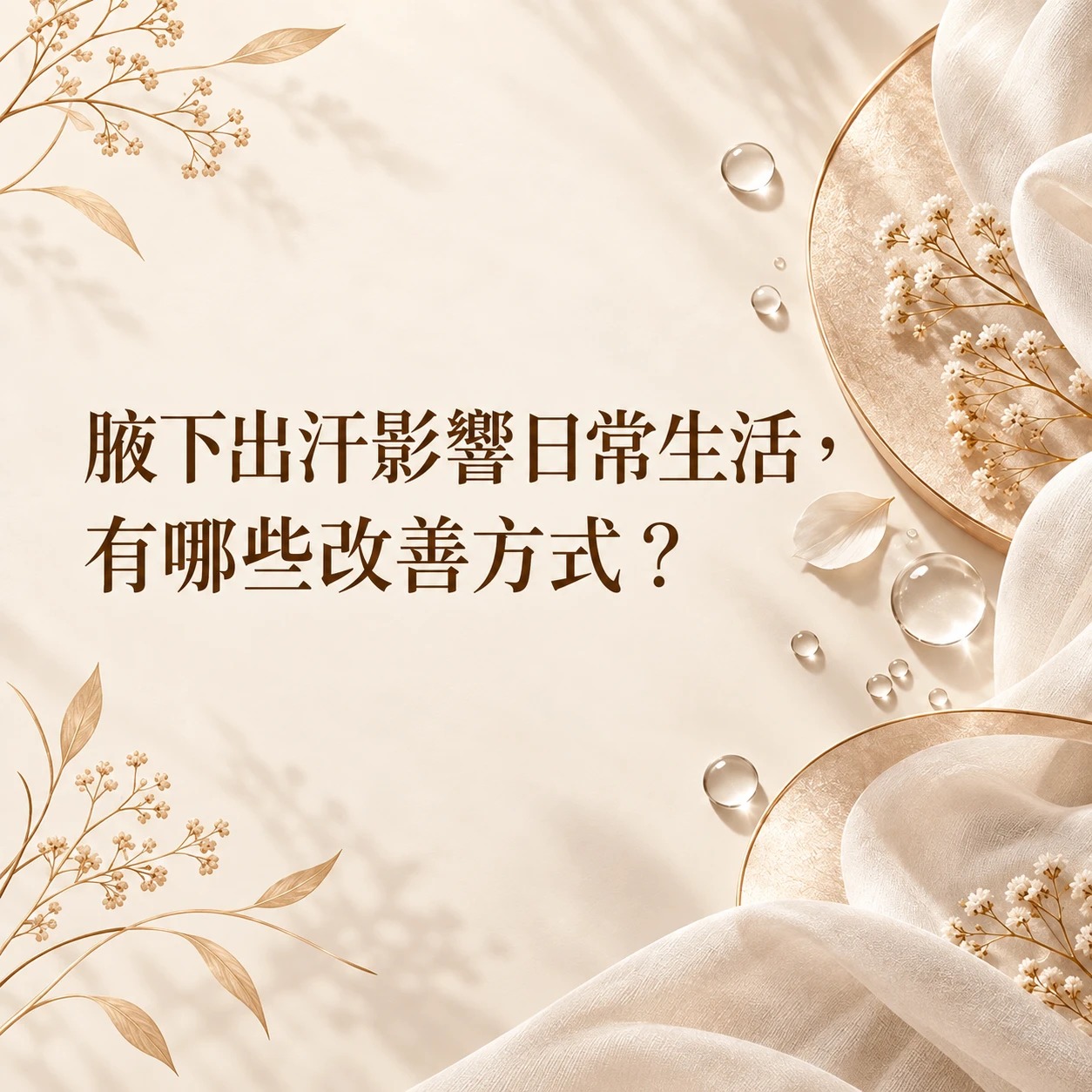腋下出汗有哪些改善方法？