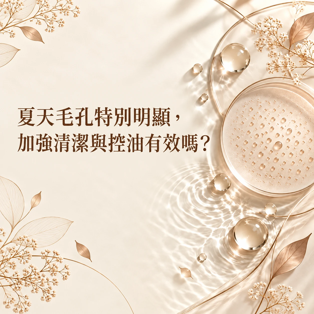 清潔控油能改善毛孔嗎？