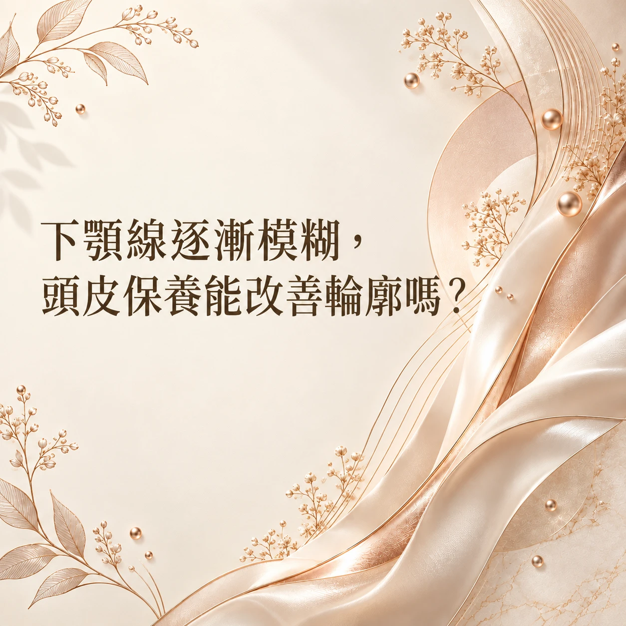 頭皮保養能改善下顎線嗎？