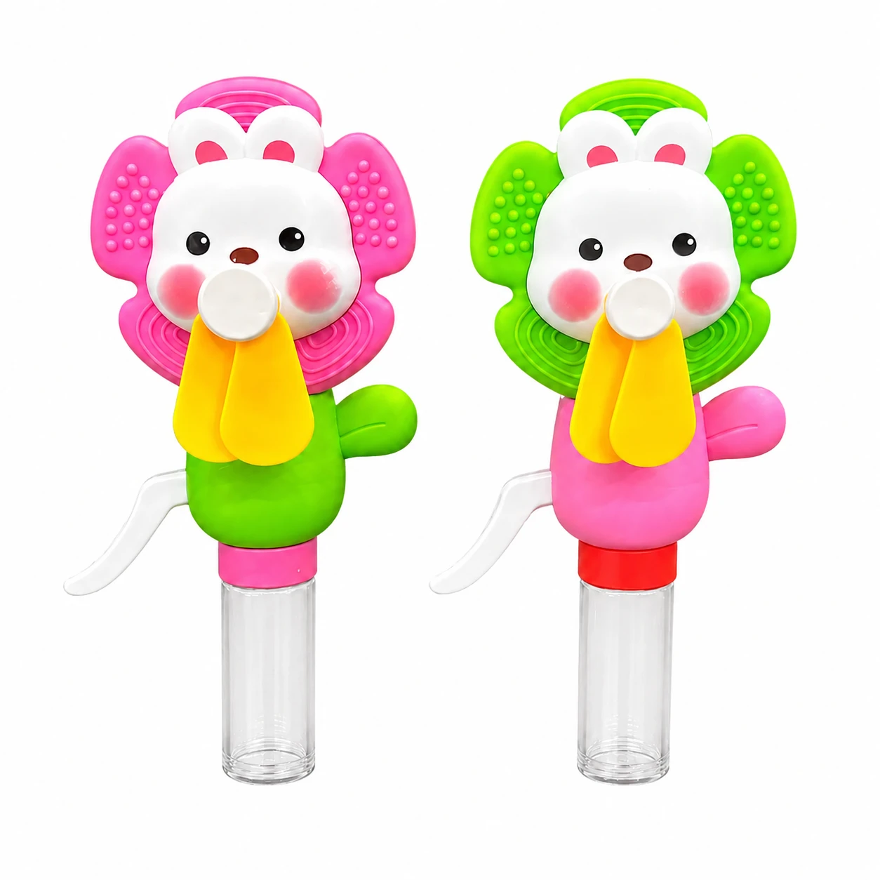 手壓兔子花朵風扇