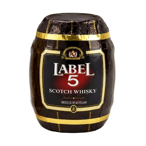小酒桶造型-Label 5 蘇格蘭威士忌酒心黑巧克力