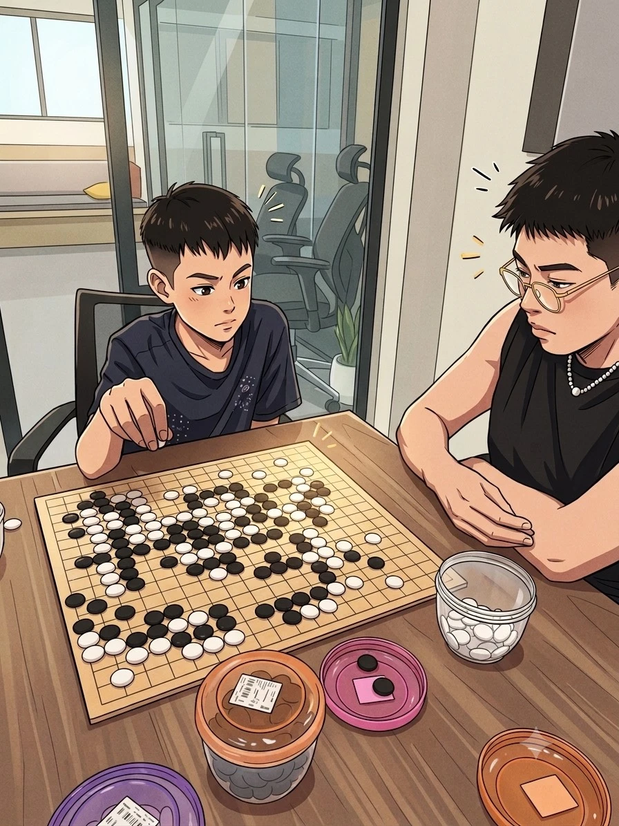 棋盤兩端，是沉穩與笑聲