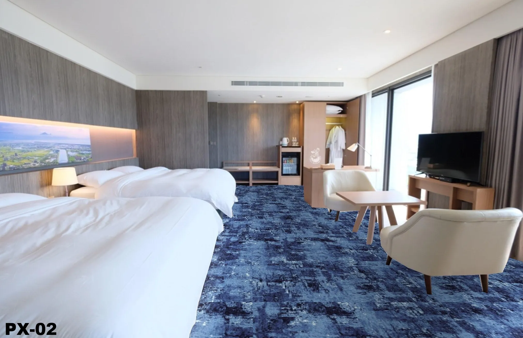 奔騰2印花方塊地毯