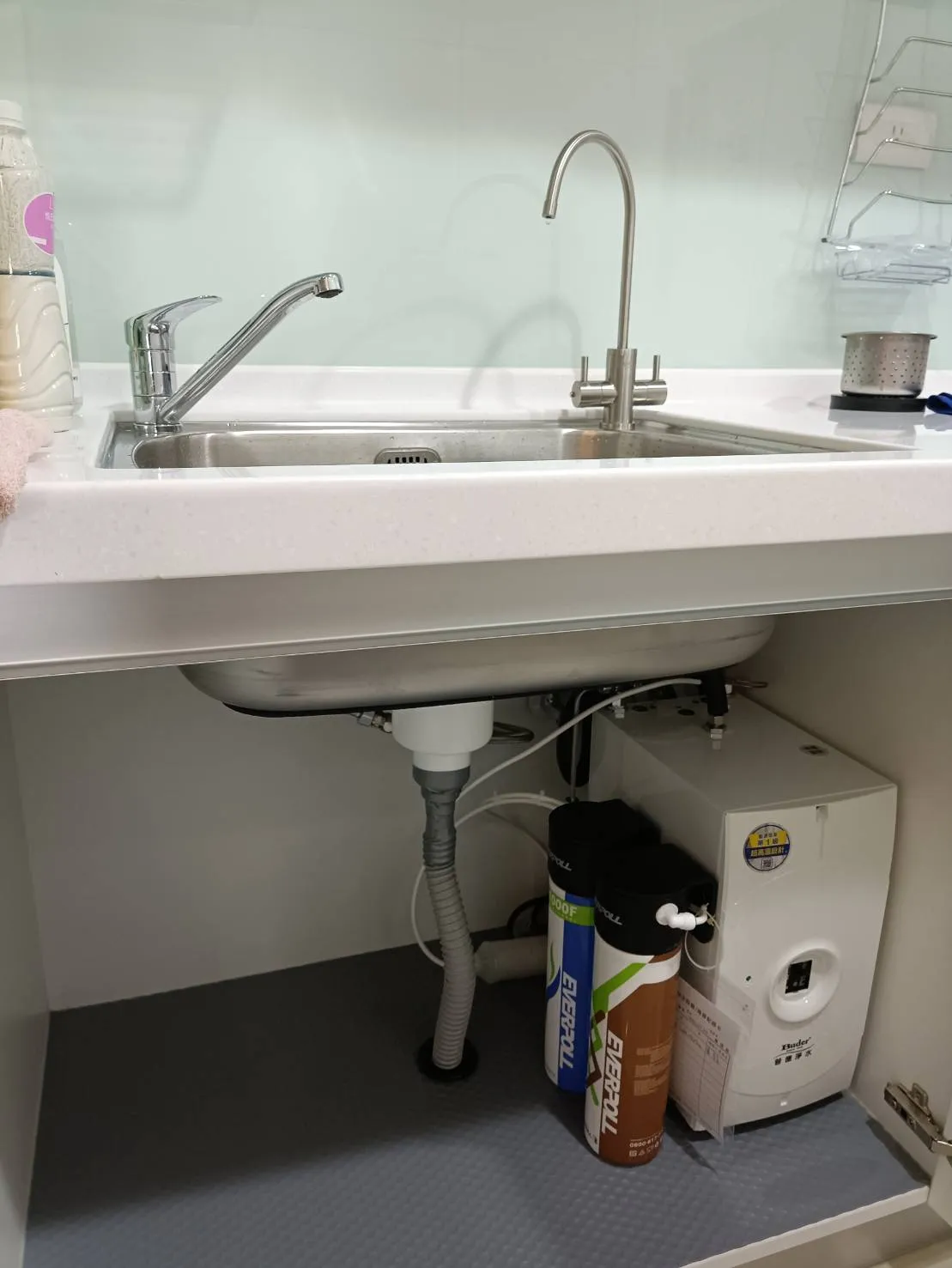 BD-3004A霧面不鏽鋼龍頭 | 廚下型冷熱飲水機