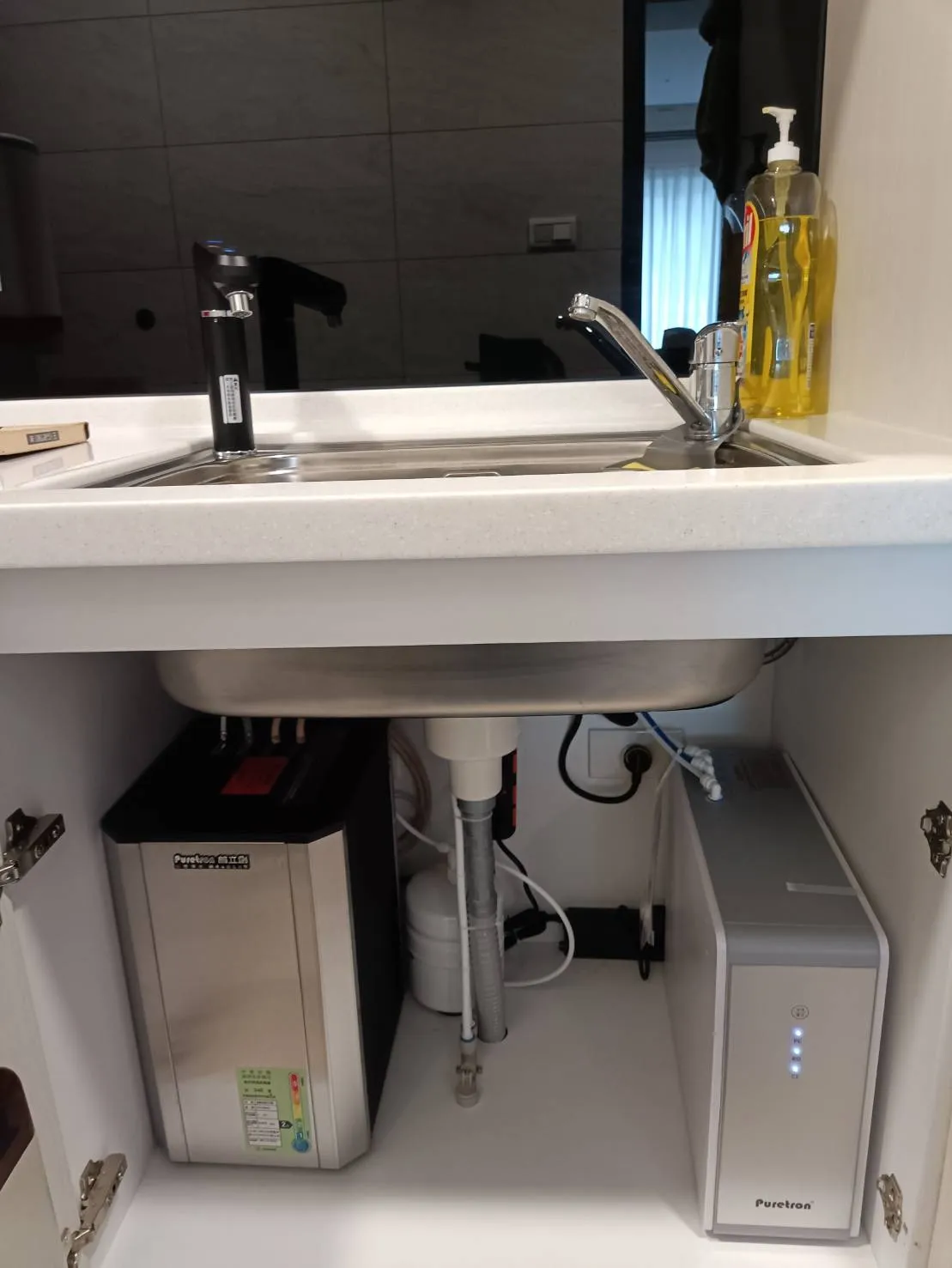 普立創 TPH-689 A2 溫控款 廚下型雙溫熱飲機(銀/霧黑色龍頭)