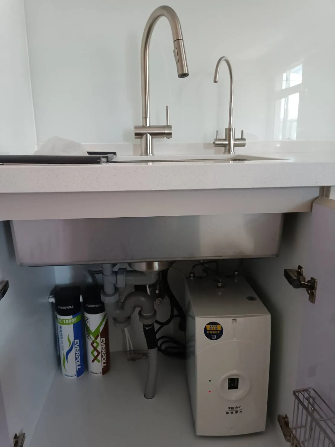 BD-3006A霧面不鏽鋼龍頭 | 廚下型冷水煮沸飲水機