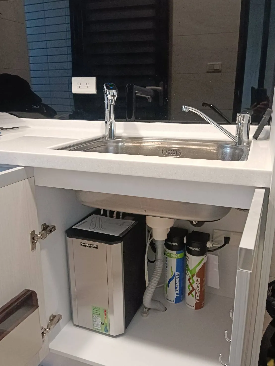 普立創 TPH-689 A2 溫控款 廚下型雙溫熱飲機(銀/霧黑色龍頭)