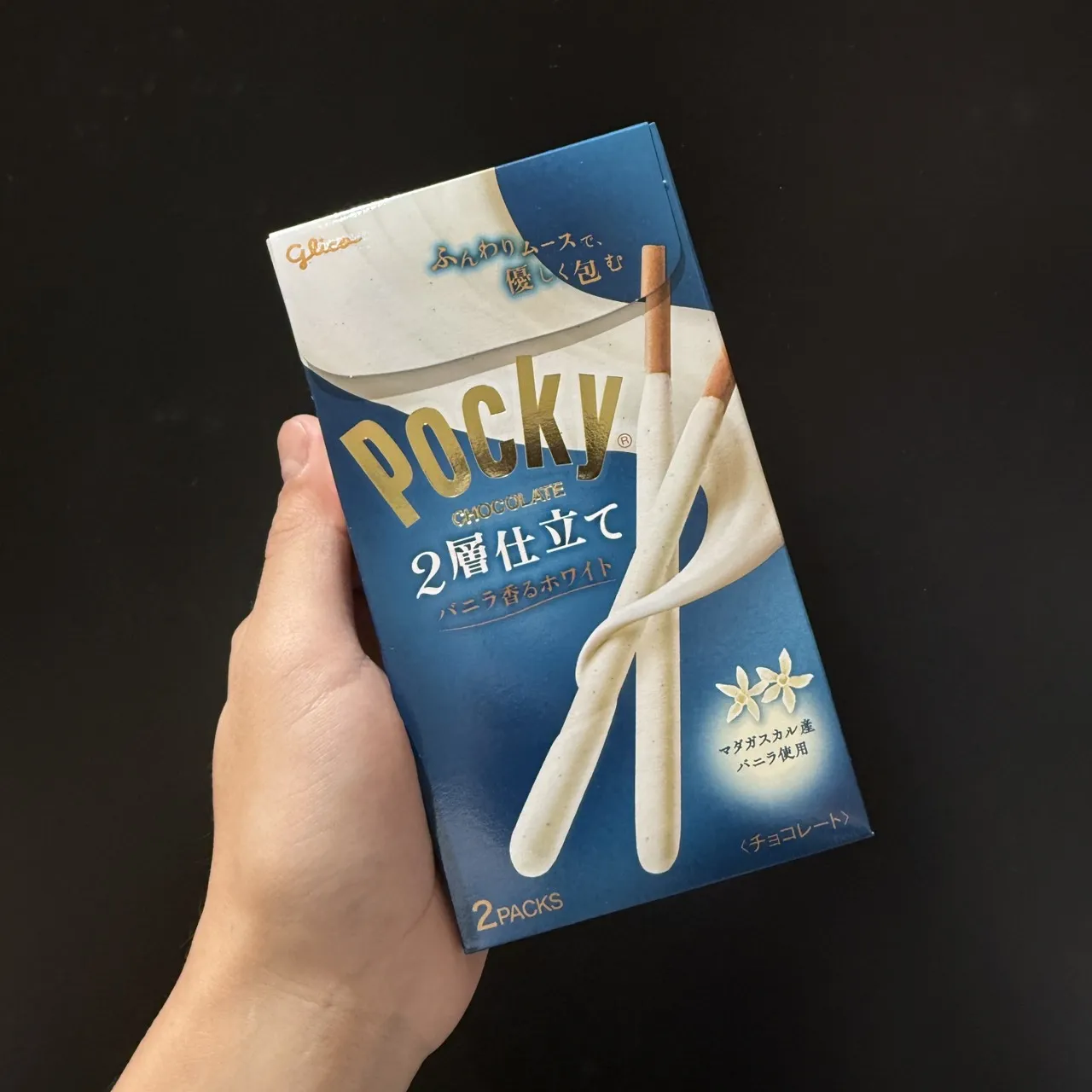 日本pocky 香草可可味餅乾棒