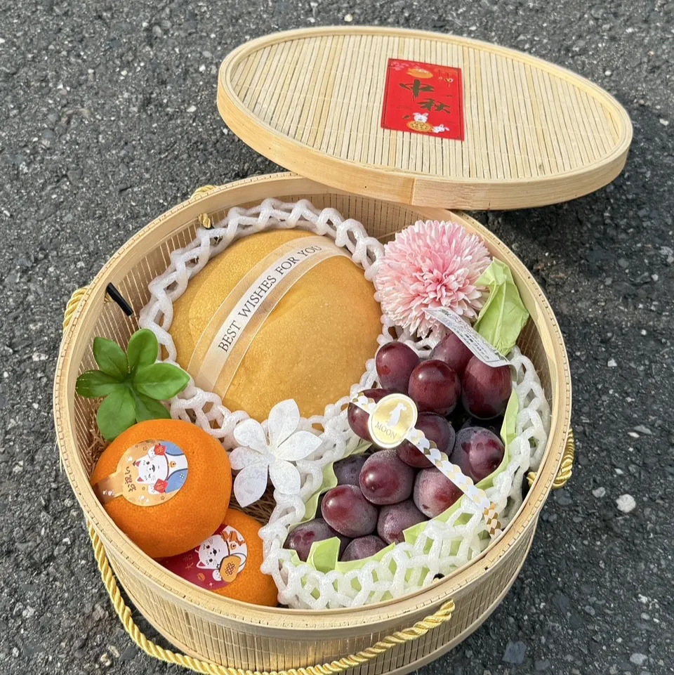 花好月圓重磅編織禮籃