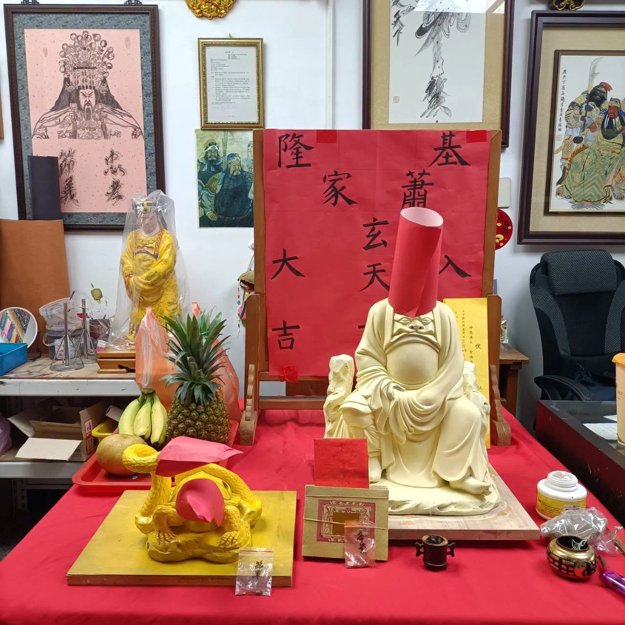 泥（雕）塑神像工藝~（基隆蕭家玄天上帝）~入神大吉昌~祝香火興旺｜泥塑神像｜台南泥塑神像｜