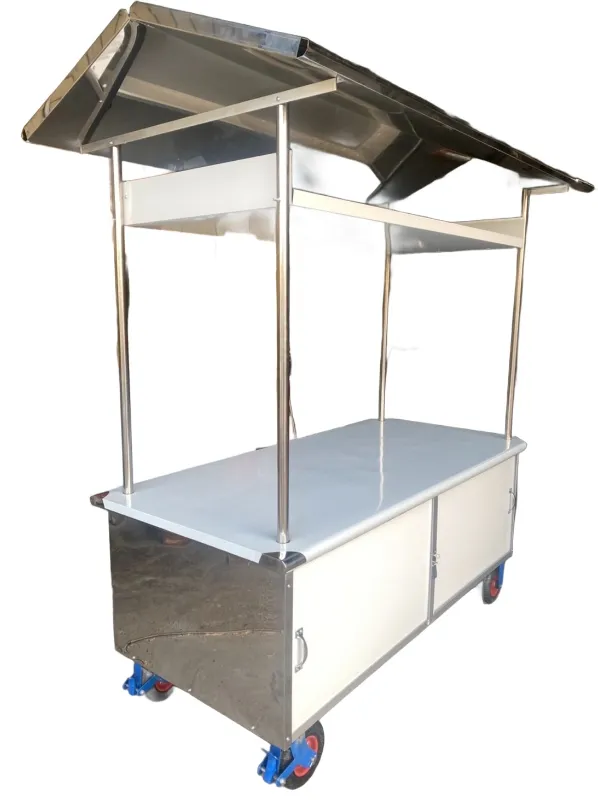 訂製營業用 移動式2尺8ㄨ5尺8白鐵屋.煞車輪/拉門/平台/屋頂