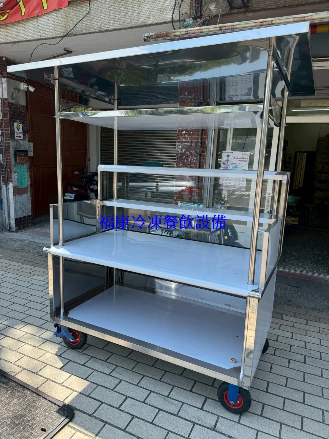 全新加屋頂 平面台車 屋頂 車台 攤車 餐車