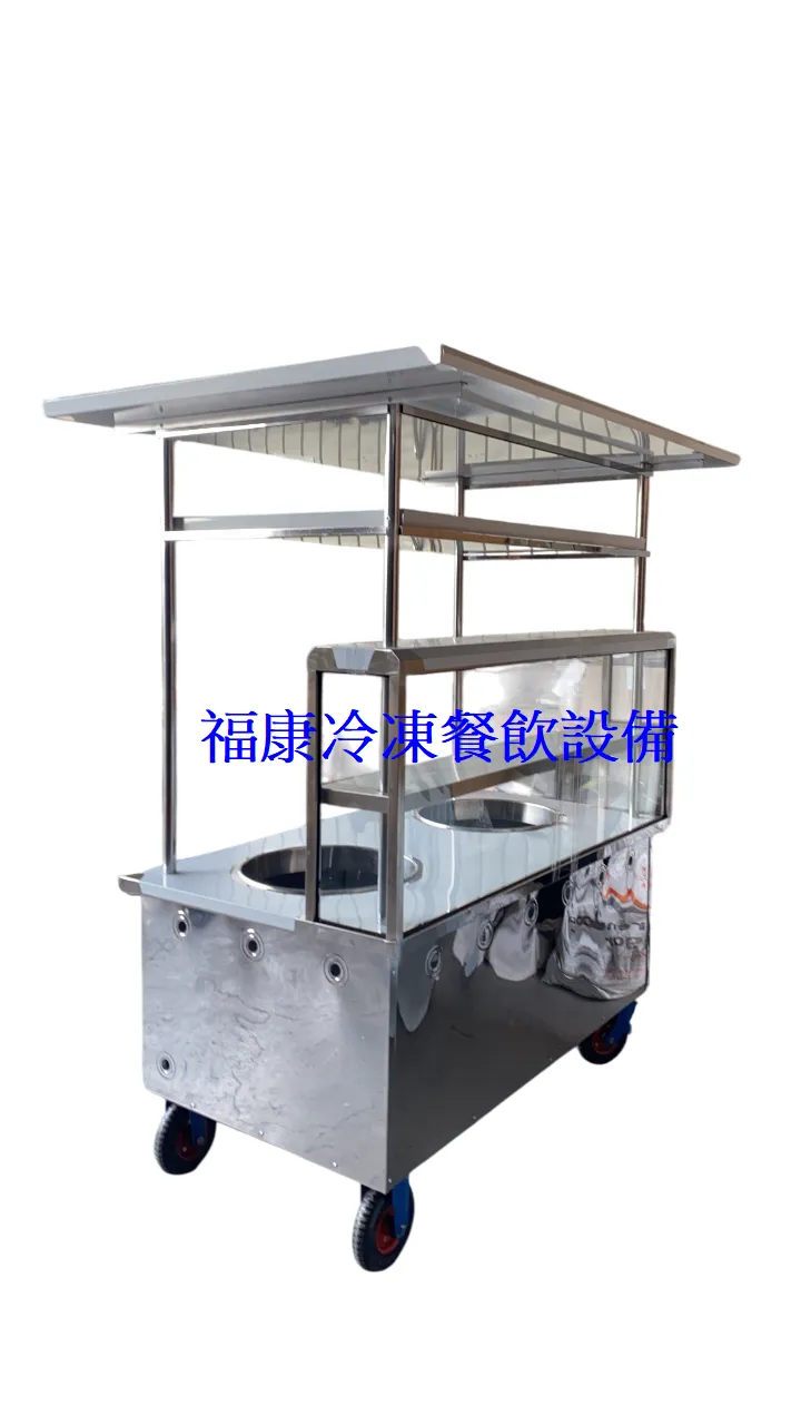 訂製營業用移動式車台 2尺8ㄨ5尺玻璃吧檯.煞車輪.招牌板溝