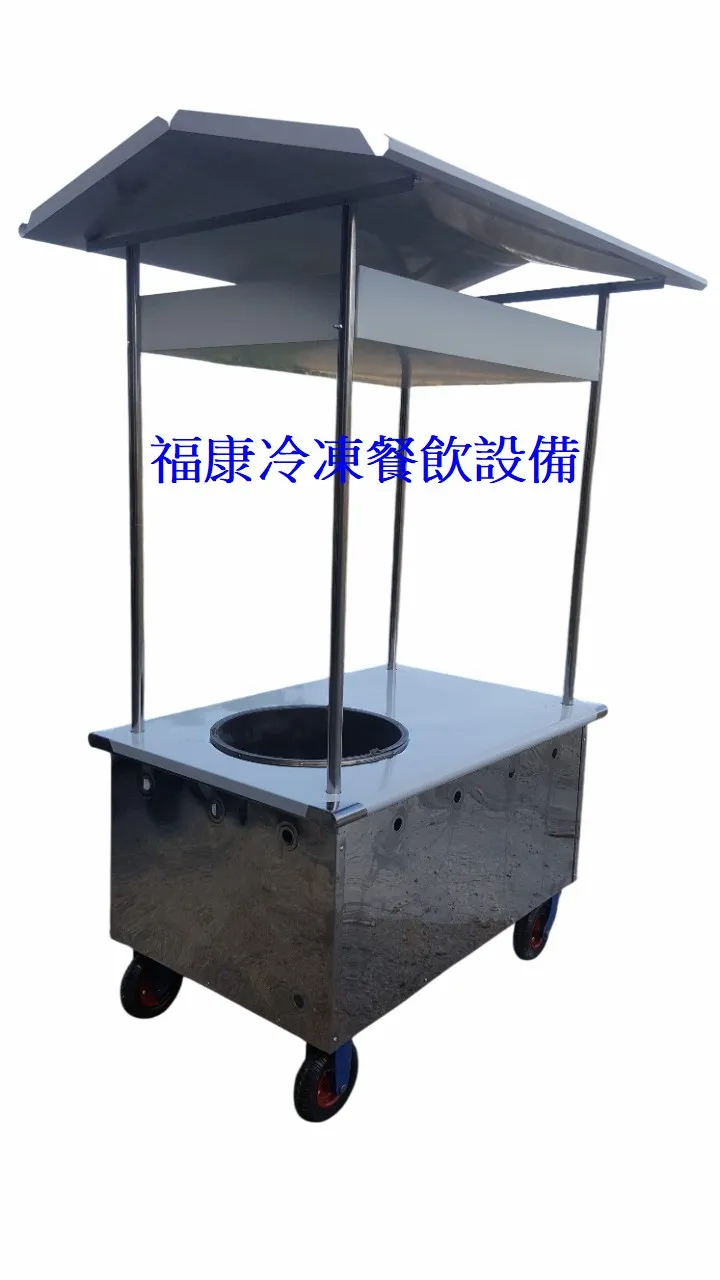 訂製營業用移動式2尺8ㄨ4尺2餐車/鐵桶/煞車輪