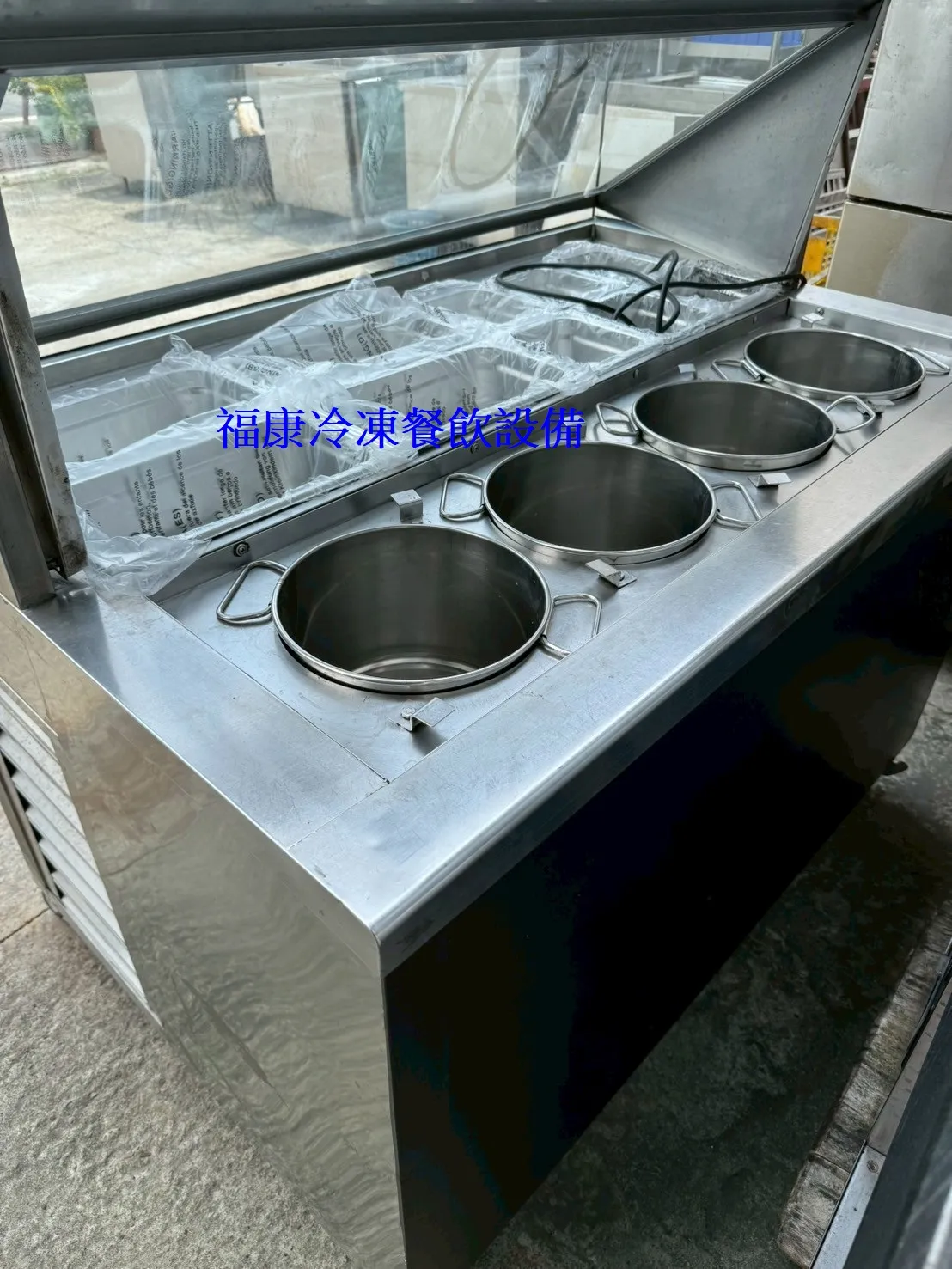 豆花冷藏展示台/豆花台/玻璃冷藏展示台/配料冷藏櫃4桶豆花冷藏櫃