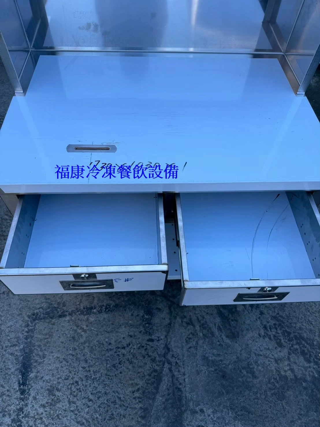 不銹鋼工作吧台/雙抽屜收銀櫃