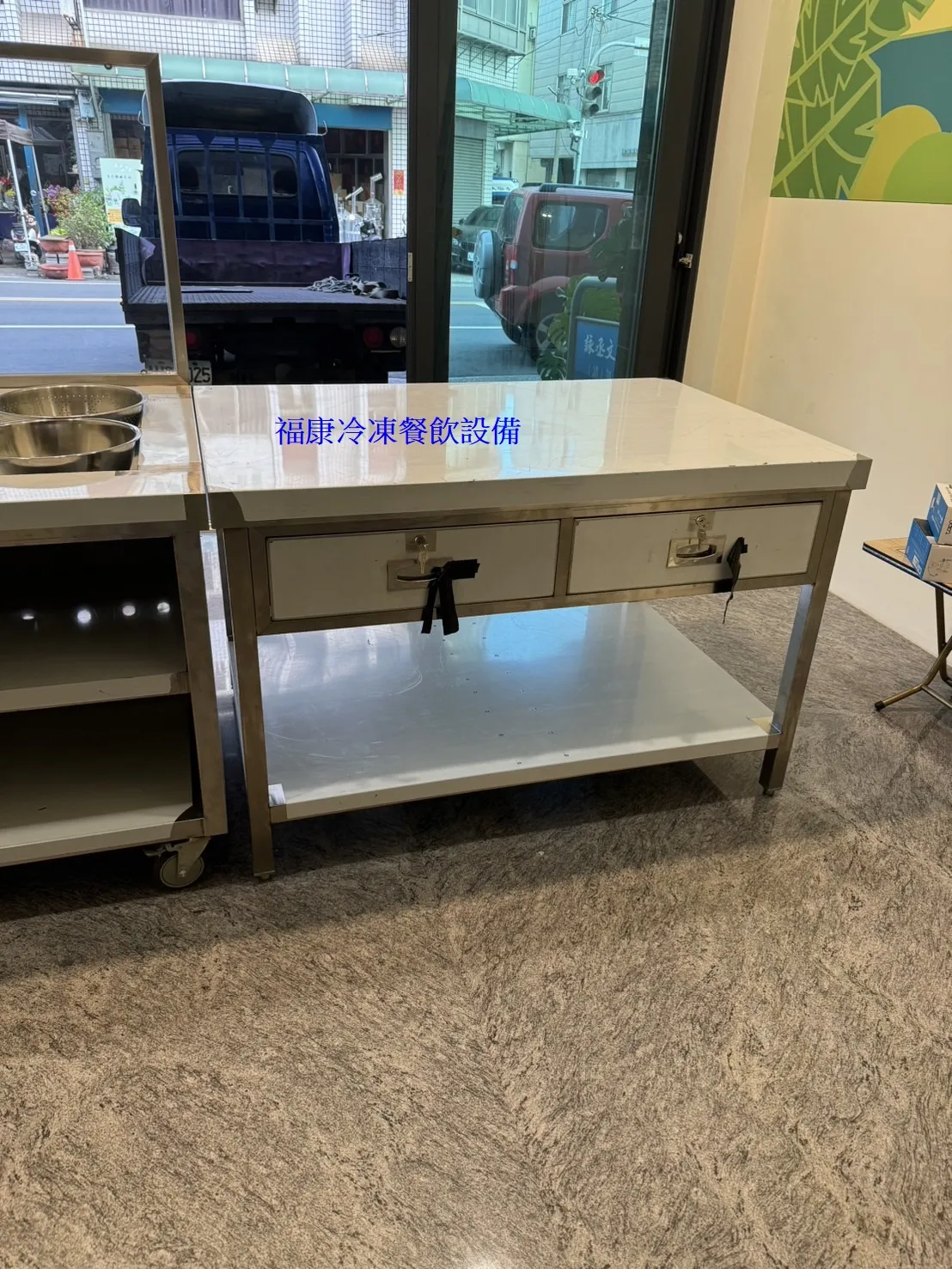 手工訂製 厚板#304 不銹鋼自助餐台/工作台/抽屜