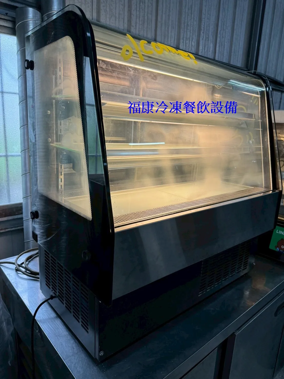 營業用TA-501-1 三層弧形玻璃桌上型蛋糕櫃