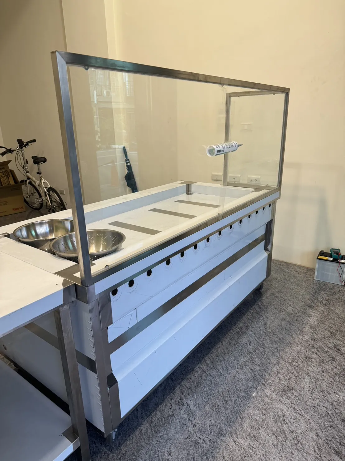手工訂製 厚板#304 不銹鋼自助餐台/工作台/抽屜