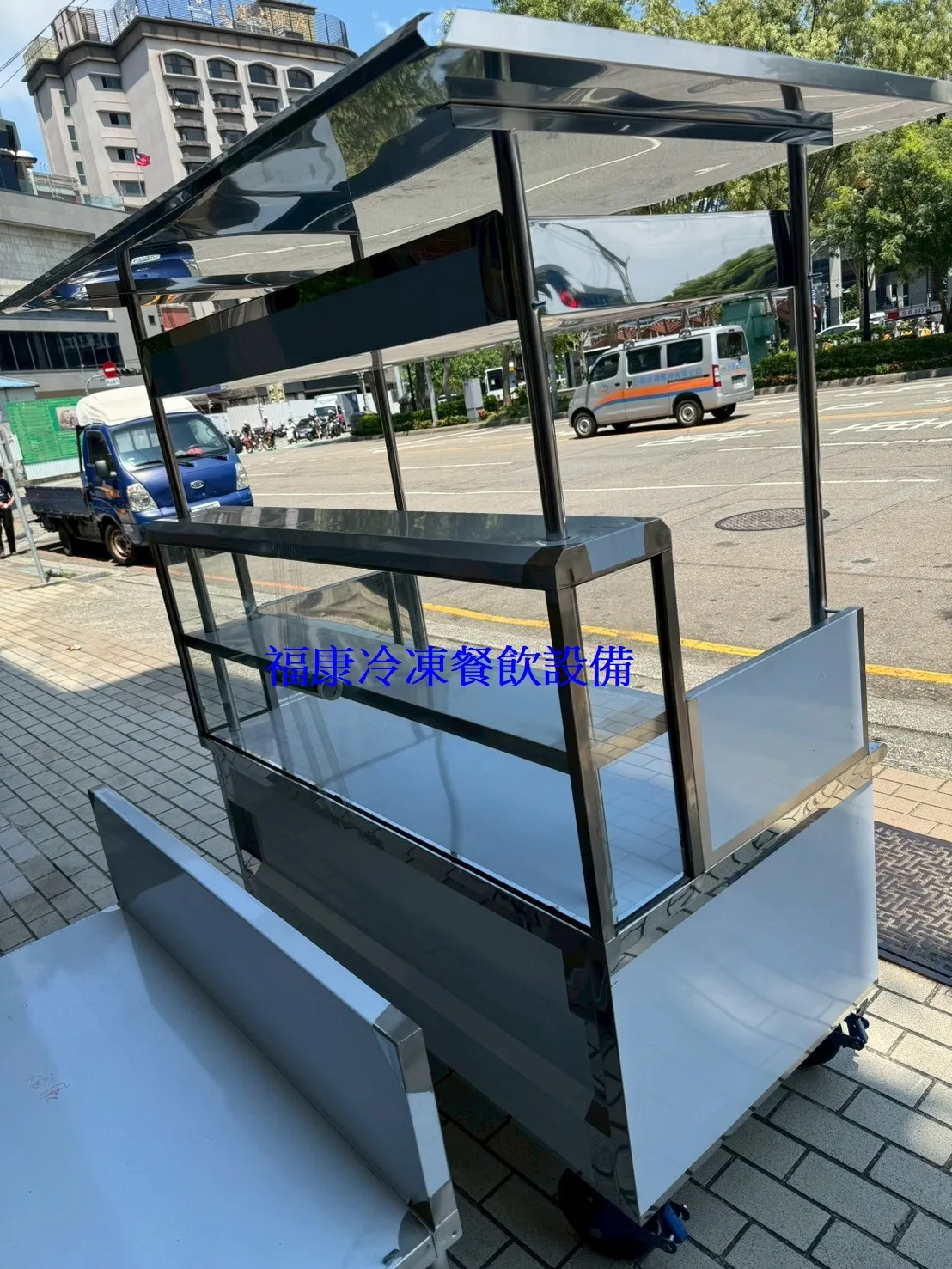 全新加屋頂 平面台車 屋頂 車台 攤車 餐車