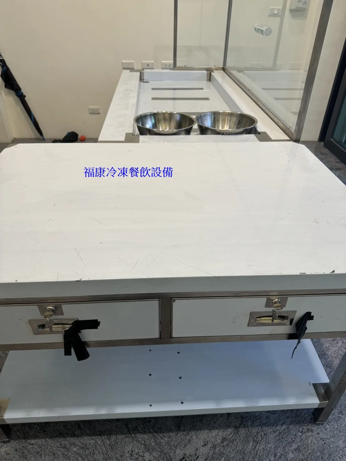 手工訂製 厚板#304 不銹鋼自助餐台/工作台/抽屜