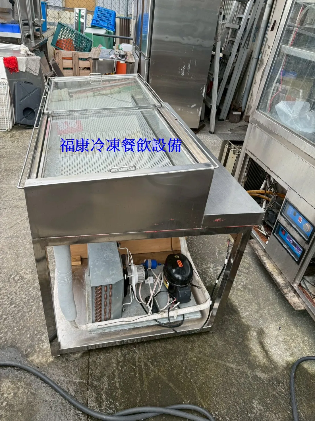 落地型玻璃冷藏展示櫃/滷味/燒烤/串燒/鹹水雞/鹹酥雞/冷藏展示櫃
