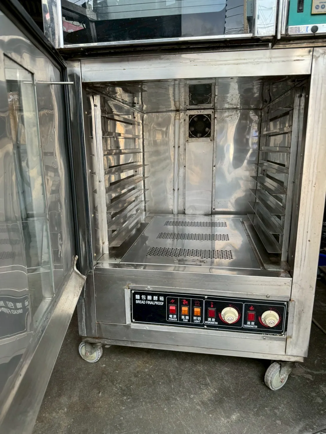 中古營業用220V旋風烤箱/8盤單門發酵箱/8皿電熱式發酵箱/落地型八盤醱酵箱