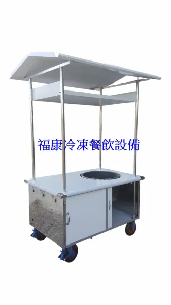 訂製營業用移動式2尺8ㄨ4尺2餐車/鐵桶/煞車輪