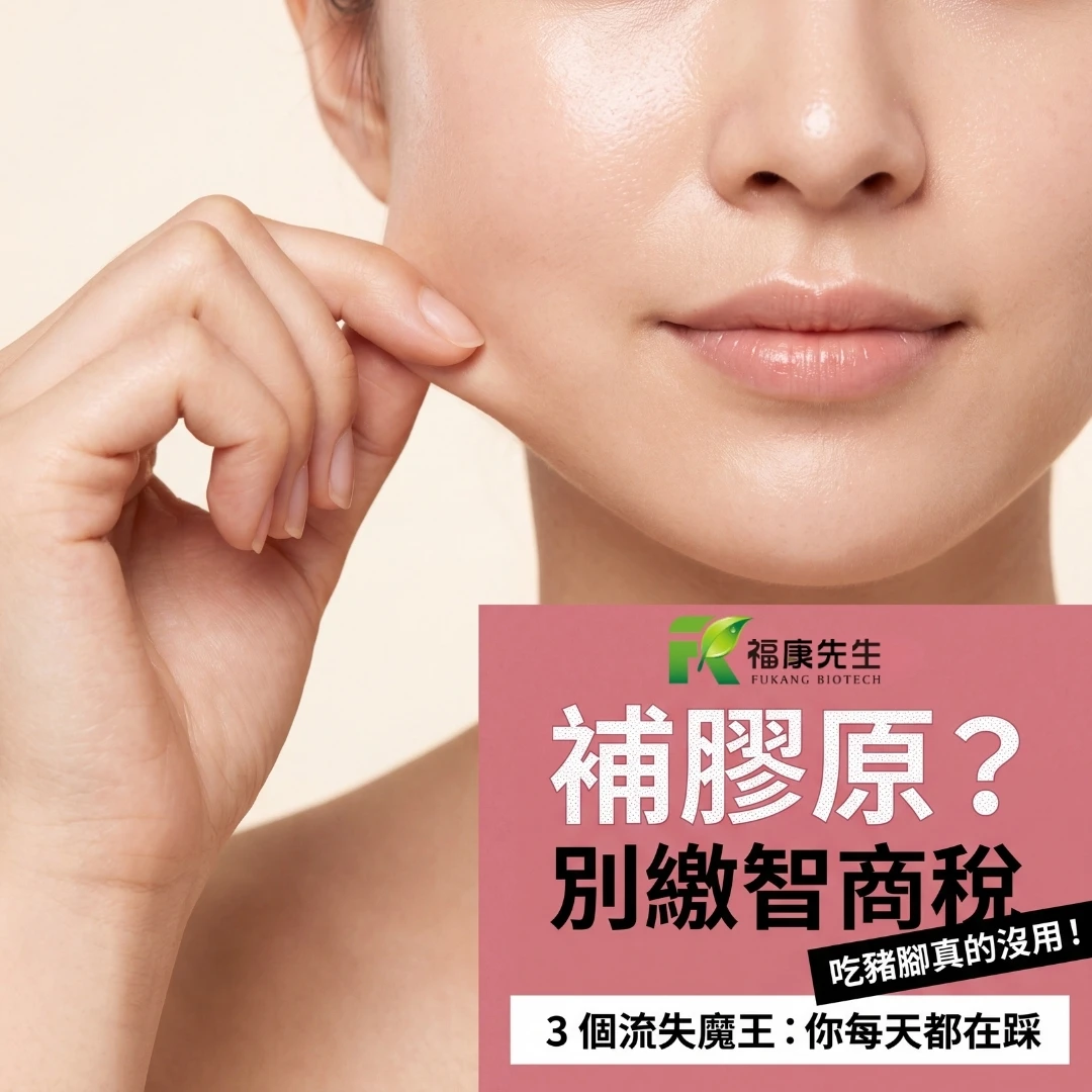 吃豬腳真的能補膠原蛋白？別再繳智商稅了！這 3 個膠原蛋白「流失魔王」你每天都在踩！-台中保健品推薦/台中保健食品專賣