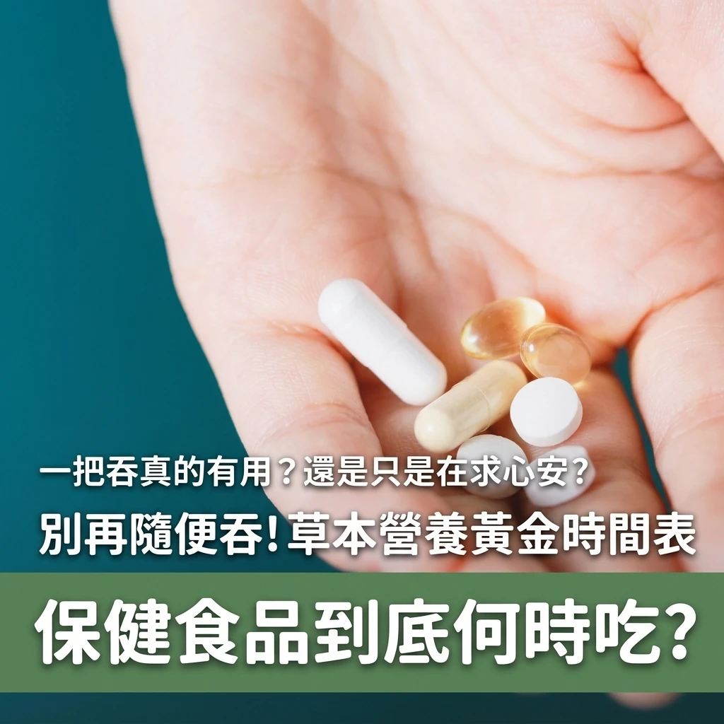 1張圖看懂保健食品何時吃！空腹還是飯後？避開「無效吃法」與草本營養黃金補充指南｜福康先生