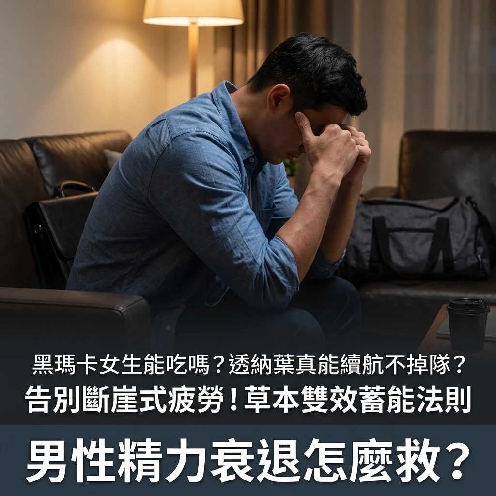 男性精力衰退吃什麼？下午當機、晚上斷電？專家拆解體能斷崖與草本蓄能法則：黑瑪卡＋透納葉全解析｜福康先生