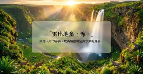 人生如「豫」卦，雷聲大但也要雨點小（心細）。