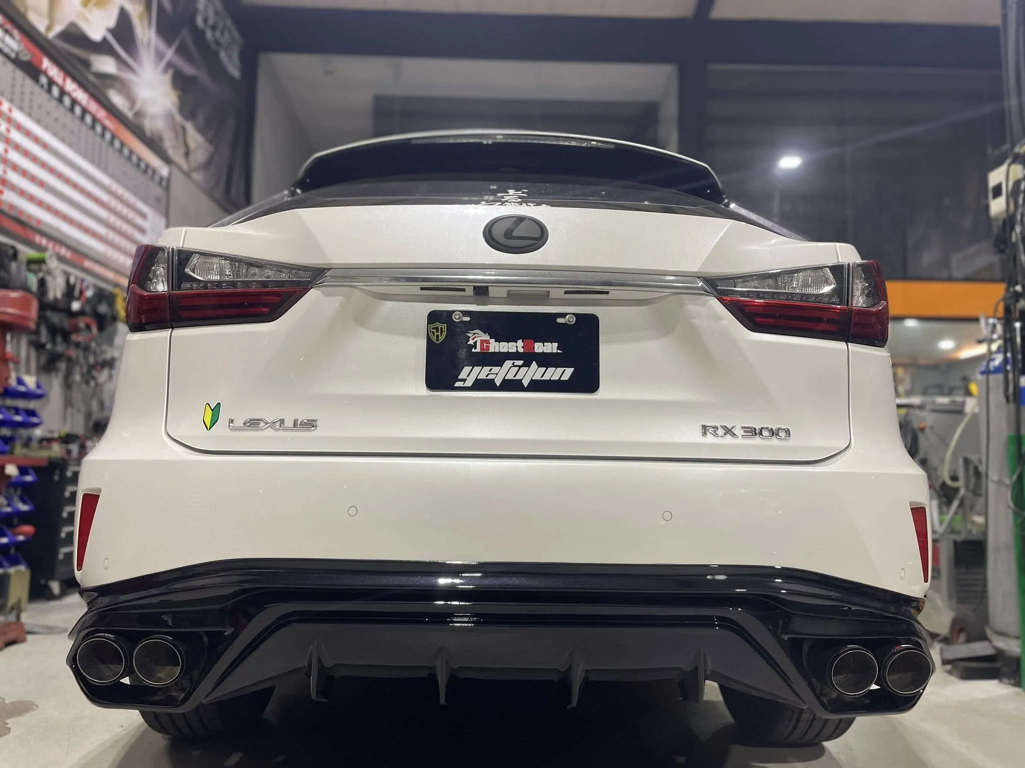 鬼吼車業｜RX300 後下巴、四出尾飾管 全手工訂製排氣管