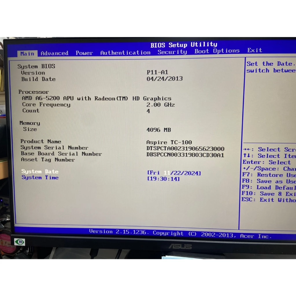 Acer Aspire TC-100 主板 + A6-5200 四核心 CPU