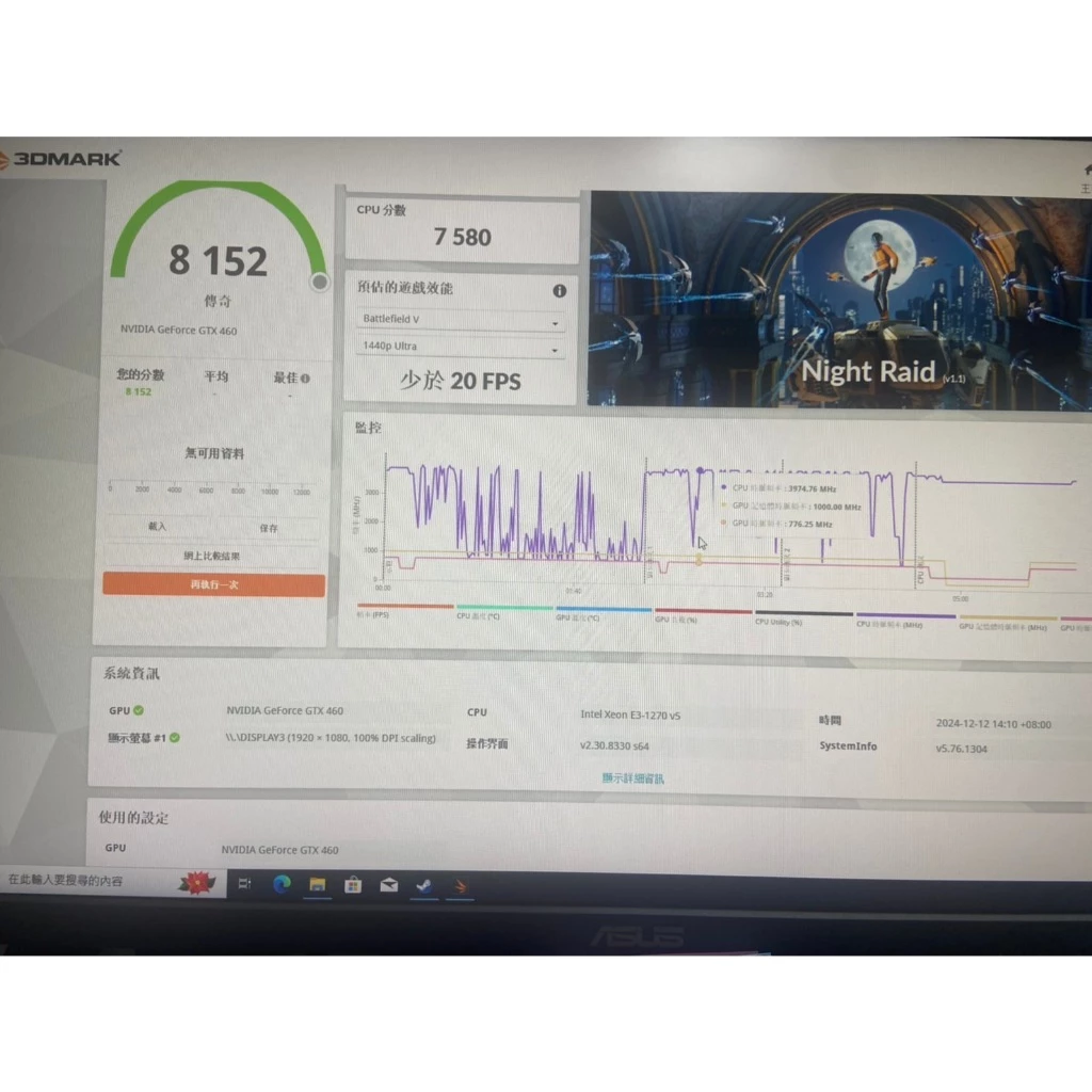  ASUS 華碩 ENGTX460 DIRECTCU 2DI 1GD5 顯示卡