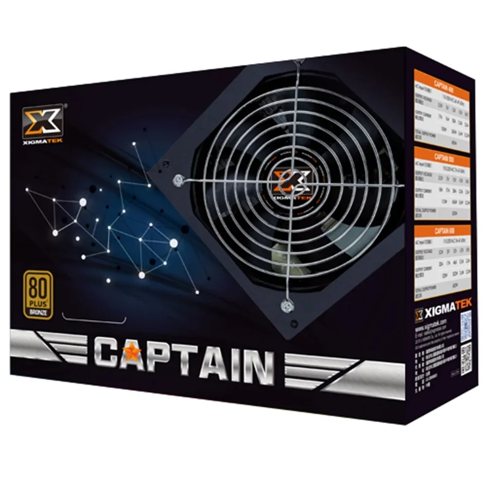 XIGMATEK 富鈞科技 Captain 600W 80+銅牌 電源供應器