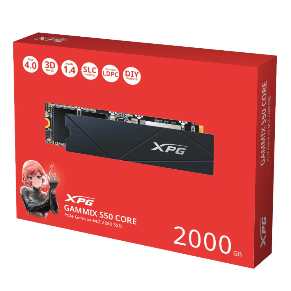 威剛 S50 CORE Gen4 x4 M.2 2280 2TB 固態硬碟