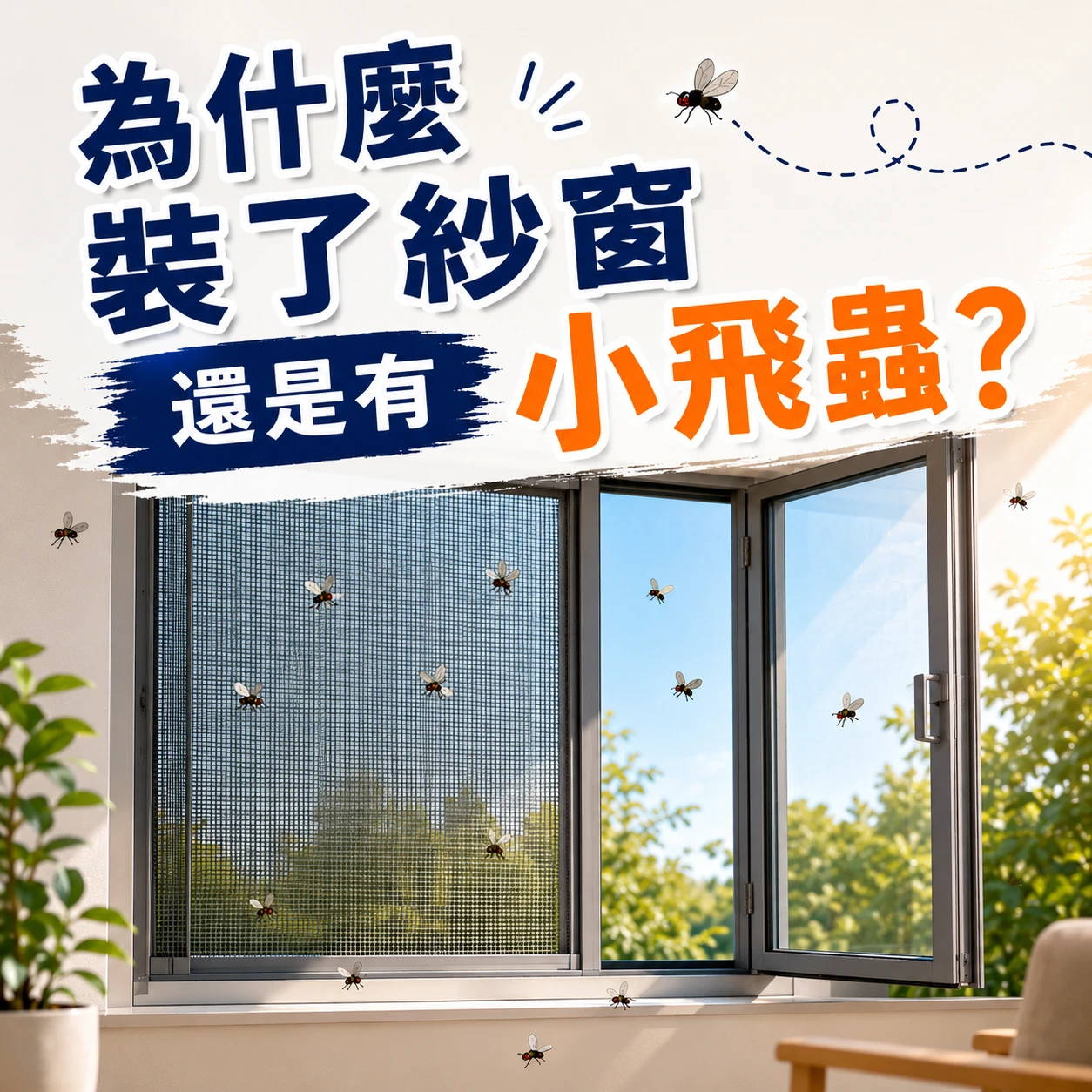 為什麼裝了紗窗還是有小飛蟲？｜防霾紗門｜高雄紗網｜高雄紗網安裝｜