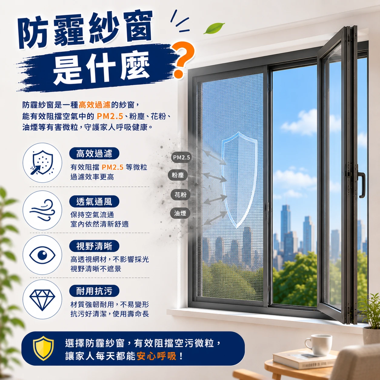 防霾紗窗是什麼？