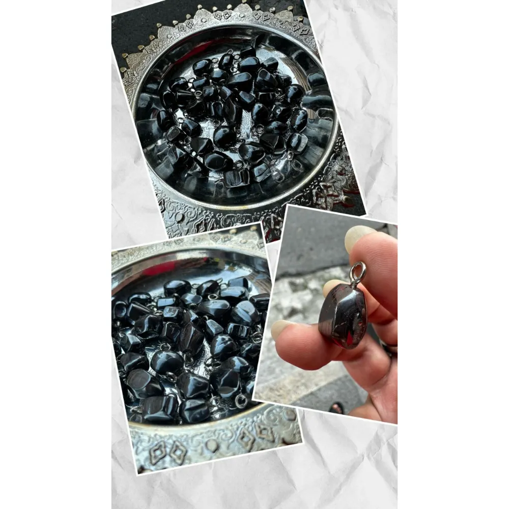 力泥 佩戴型 鎳萊黑方解體 吊墜