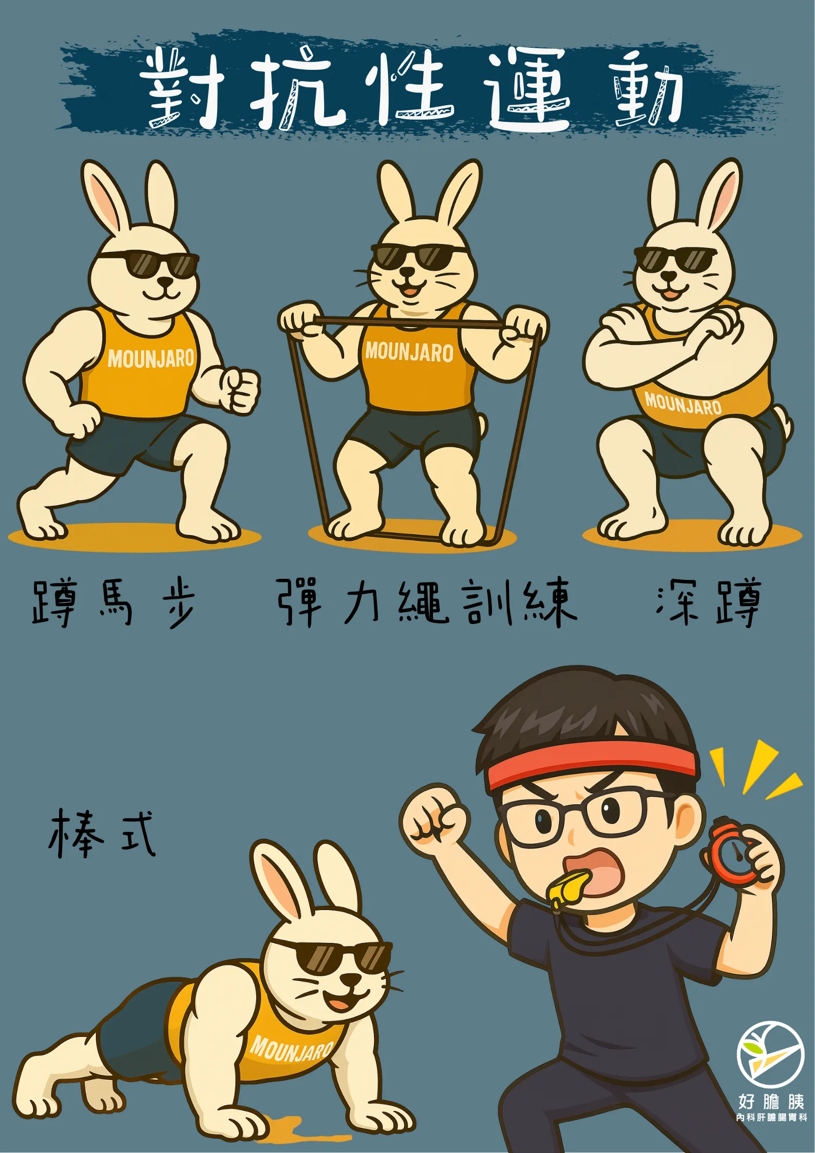 居家對抗性運動！跟著猛健兔一起來~