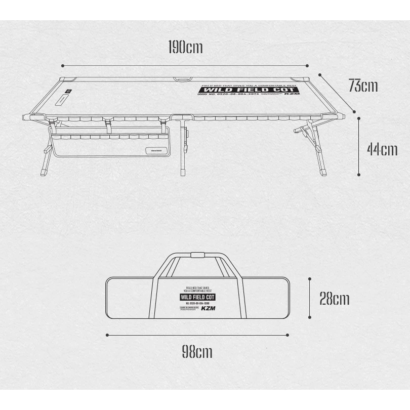 【綠色工場】KAZMI KZM 工業風加寬行軍床Wide 露營床 折疊床 戶外 野營 行軍床 睡床 露營 軍綠 軍風風格