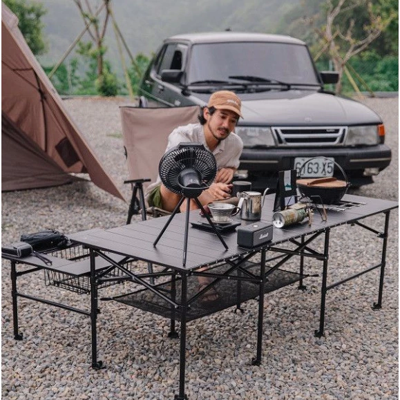 JG outdoor AL1 鋁合金折疊收納桌 【綠色工場】附收納袋 蛋捲桌 雙層鋁合金桌 露營桌 台灣製